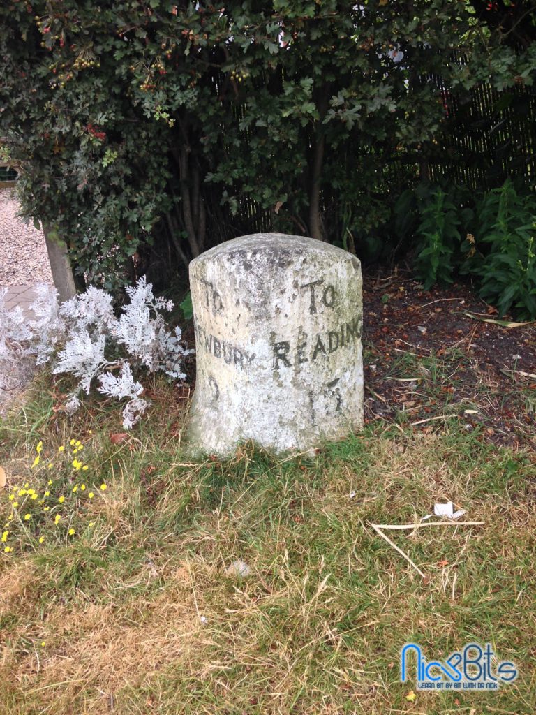 Thatcham milestone. Photograph by Nick Young.