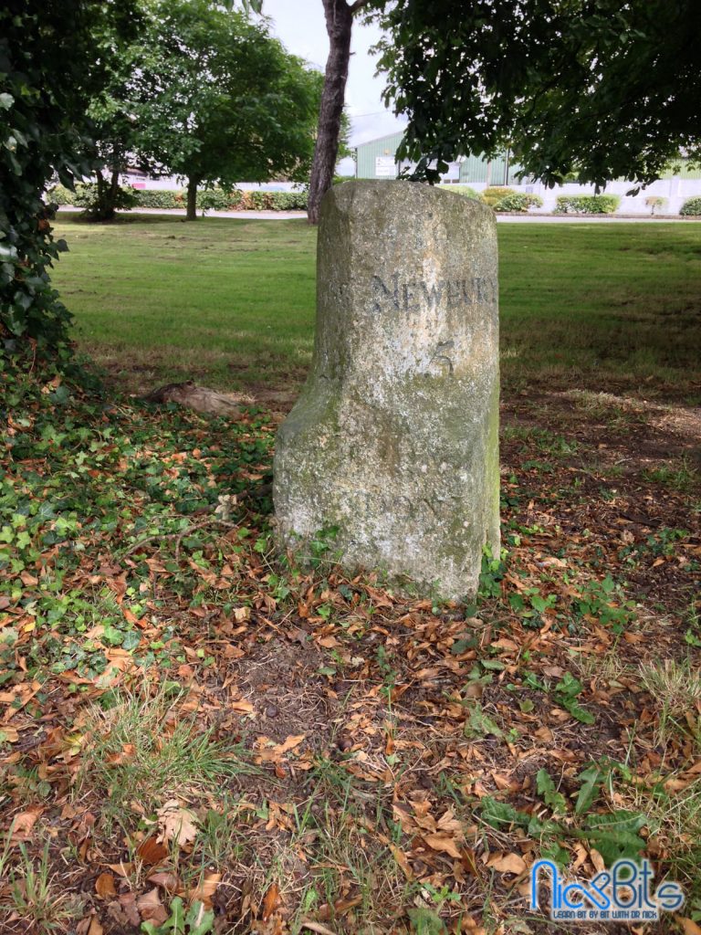 Thatcham milestone. Photograph by Nick Young.