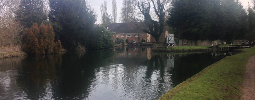 The Kennet and Avon Canal with part of Ham Mills shown. Photograph by Nick Young.